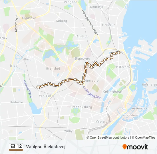 12 Bus Line Map