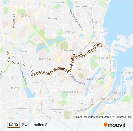 12 Bus Line Map