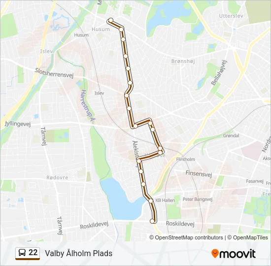 22 Bus Line Map