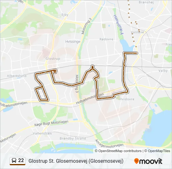 22 Bus Line Map