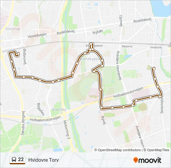 22 Bus Line Map