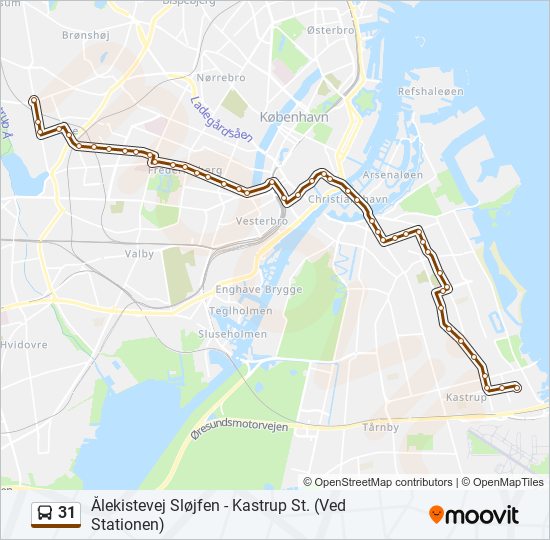 31 bus Line Map