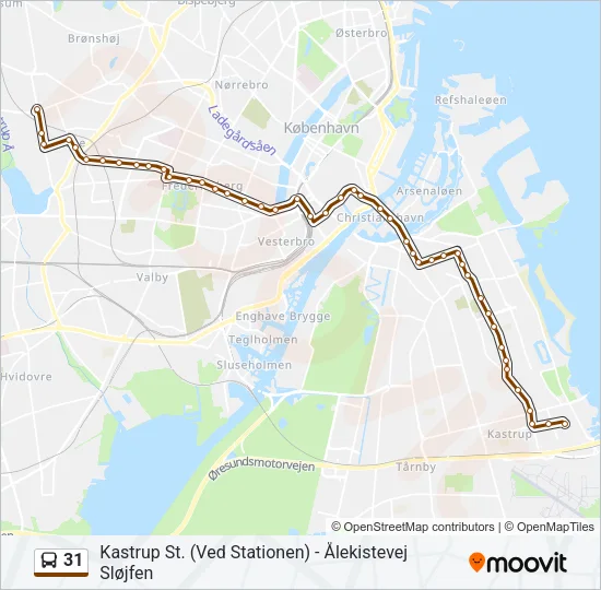31 Bus Line Map