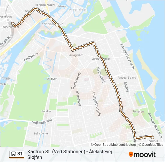 31 Bus Line Map
