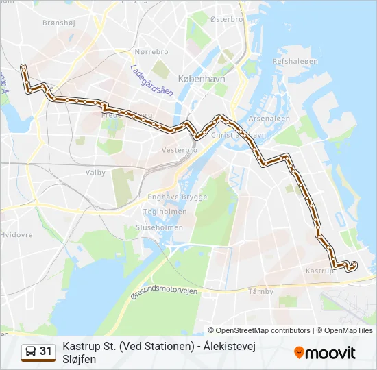 31 Bus Line Map