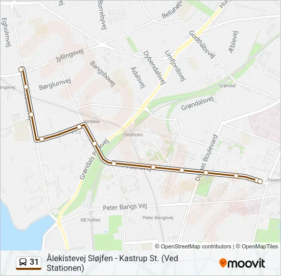 31 Bus Line Map
