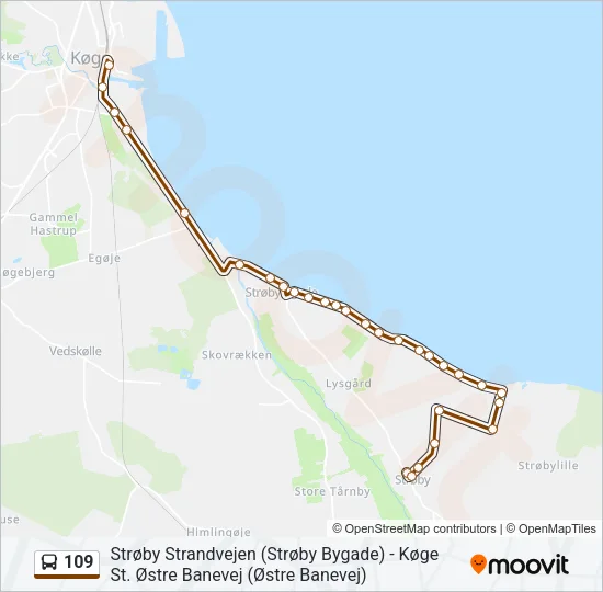 109 Bus Line Map