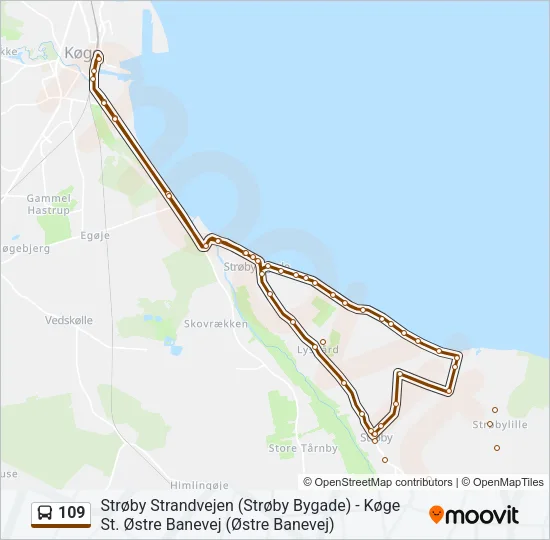 109 Bus Line Map