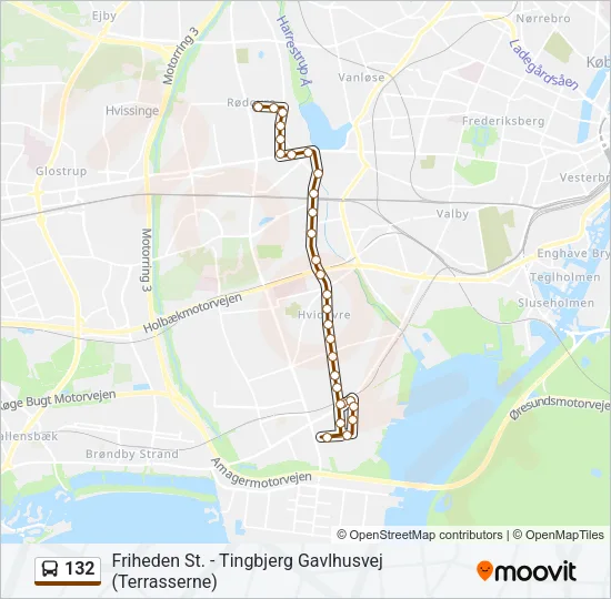 132 Bus Line Map