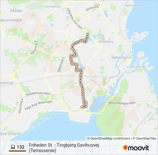 132 Bus Line Map