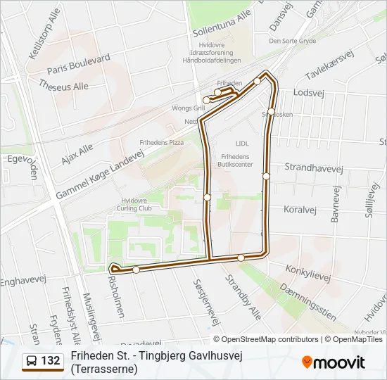 132 Bus Line Map