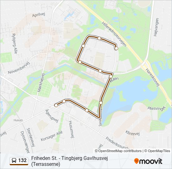 132 bus Line Map