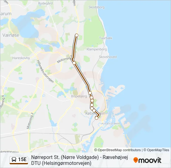 15E Bus Line Map