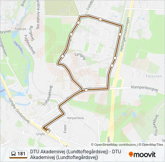 181 Bus Line Map