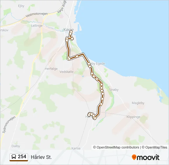 254 Bus Line Map