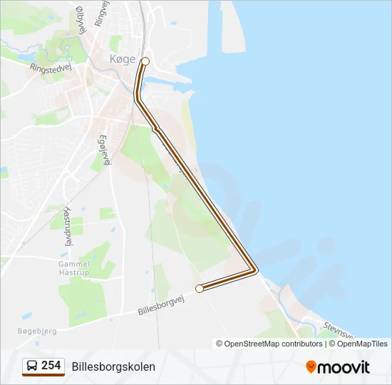 254 Bus Line Map