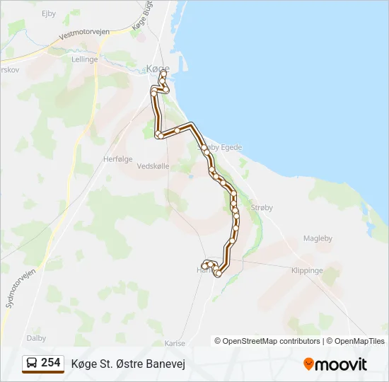 254 Bus Line Map