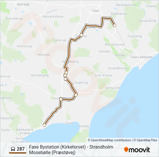 287 Bus Line Map
