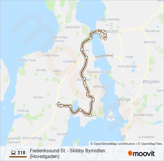 318 bus Line Map