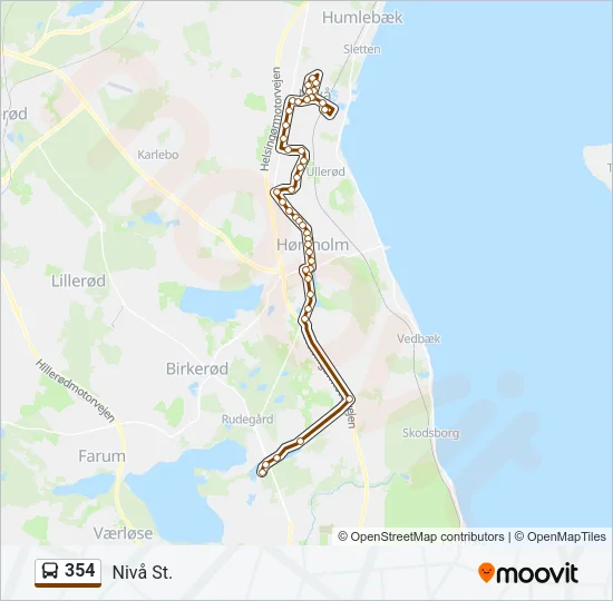 354 Bus Line Map
