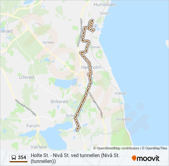 354 bus Line Map