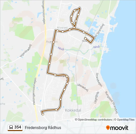 354 Bus Line Map