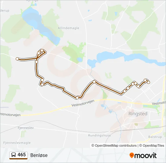 465 Bus Line Map