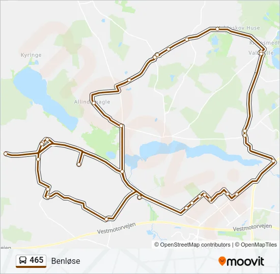 465 Bus Line Map