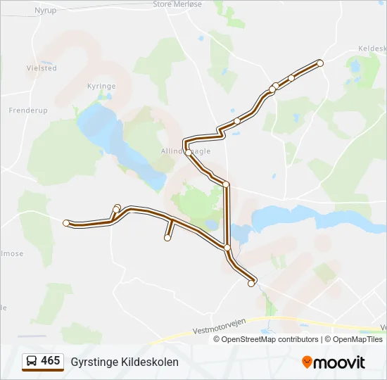 465 Bus Line Map