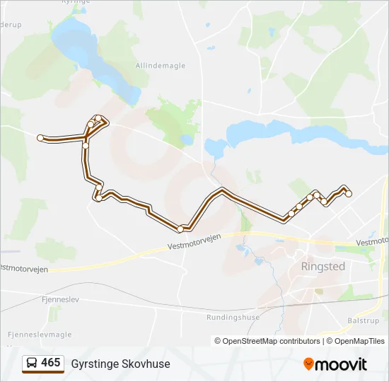 465 Bus Line Map
