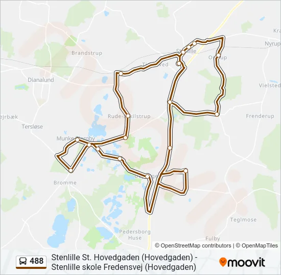 488 Bus Line Map