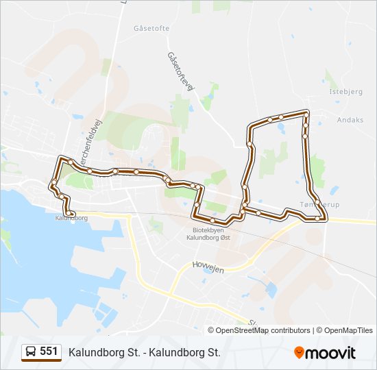 551 bus Line Map