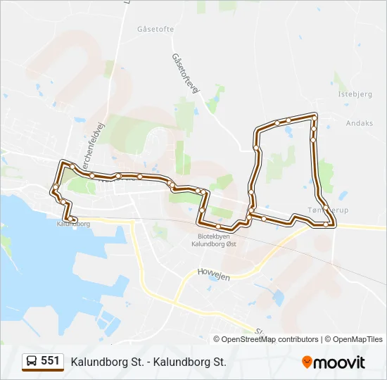 551 Bus Line Map