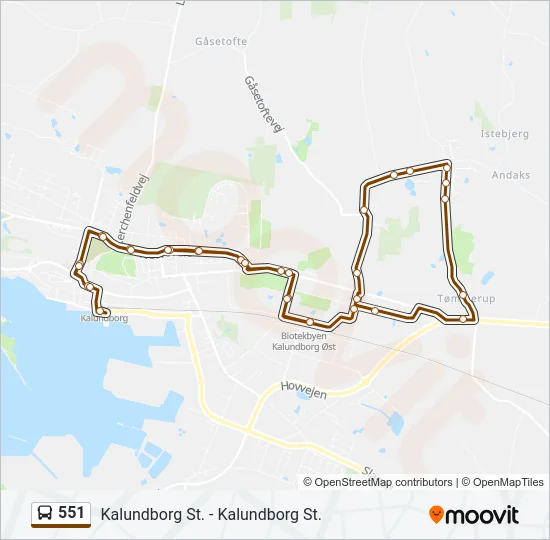 551 Bus Line Map
