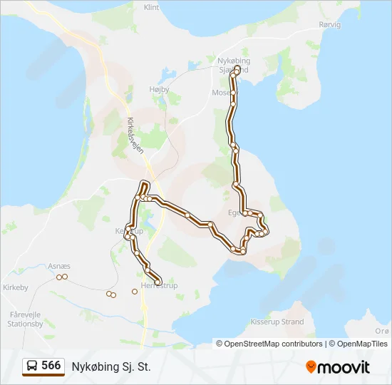 566 Bus Line Map