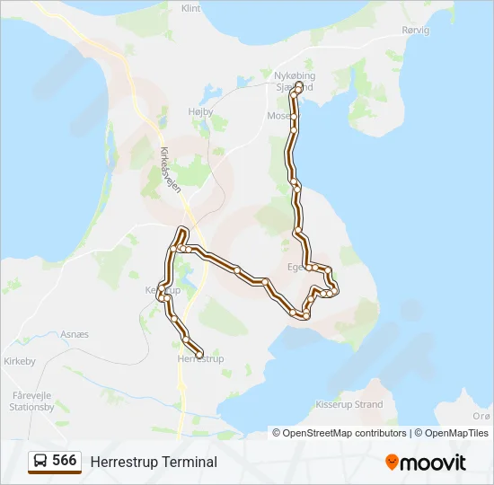 566 Bus Line Map