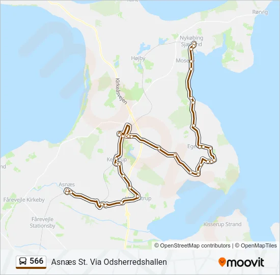566 Bus Line Map