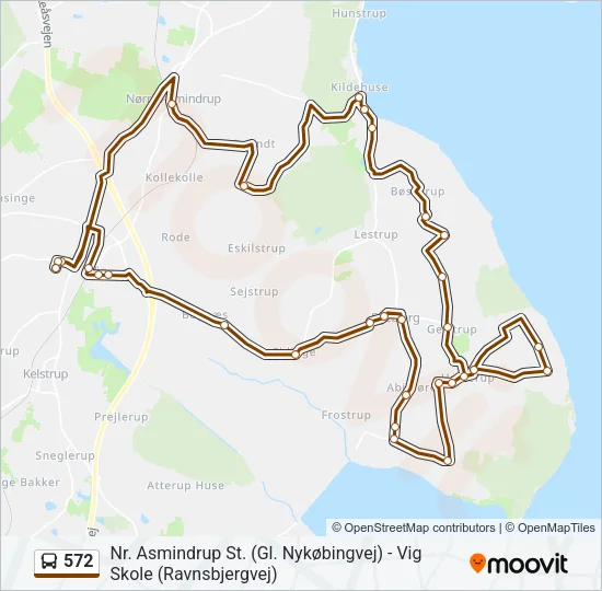 572 Bus Line Map