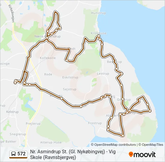 572 Bus Line Map
