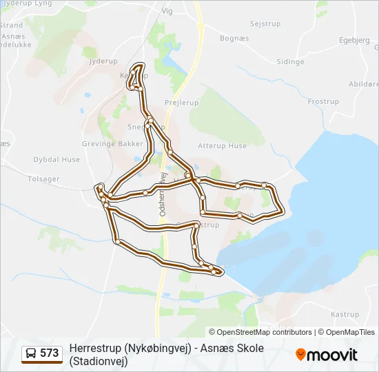 573 Bus Line Map