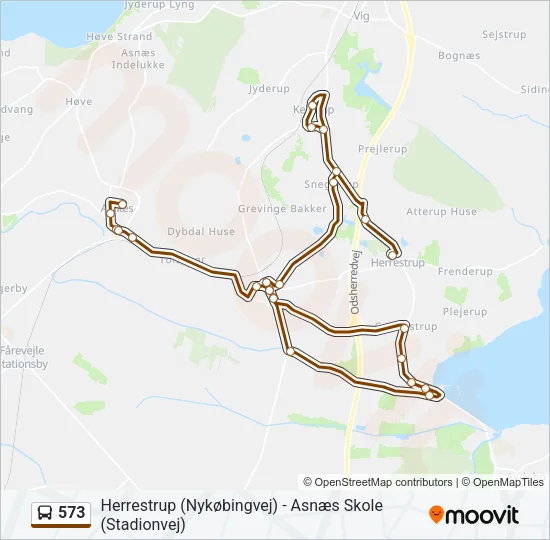 573 Bus Line Map