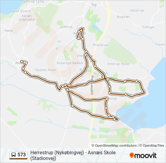 573 Bus Line Map