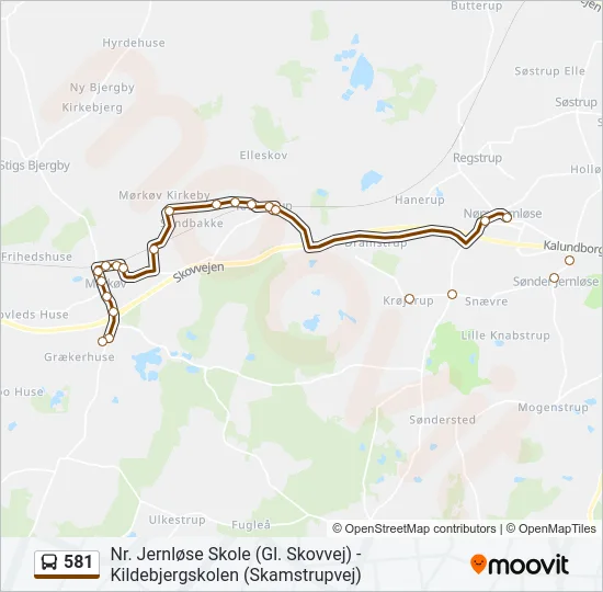581 Bus Line Map