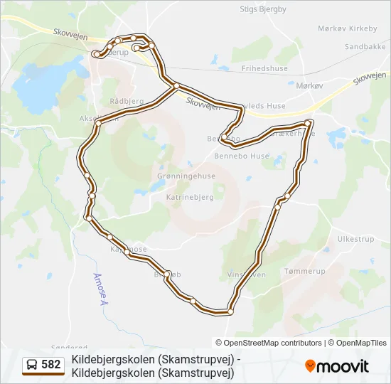 582 Bus Line Map