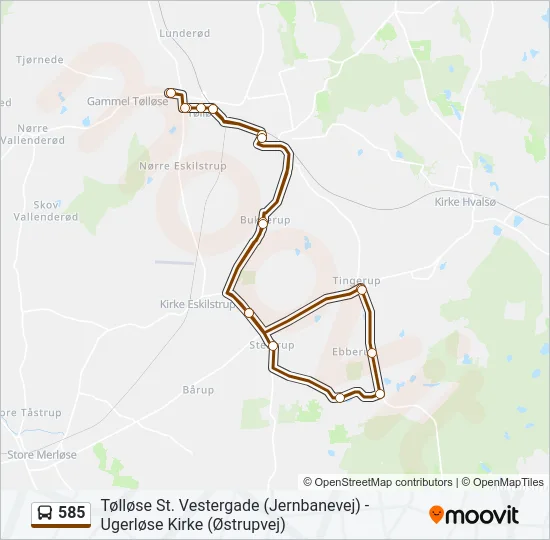 585 Bus Line Map