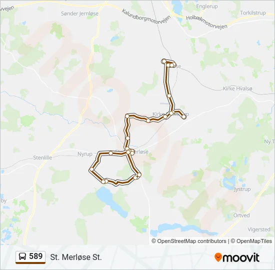 589 Bus Line Map