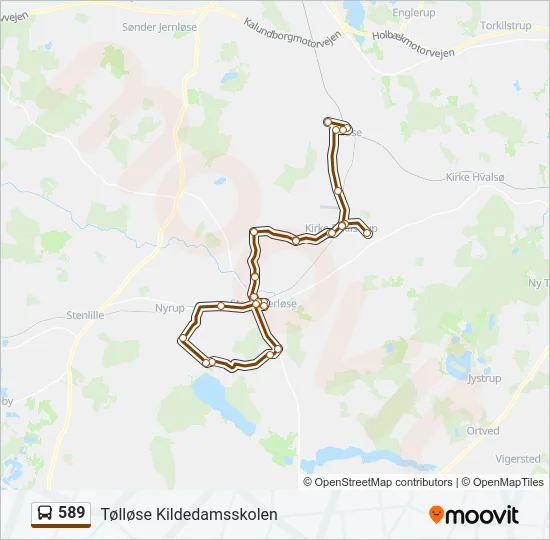 589 Bus Line Map