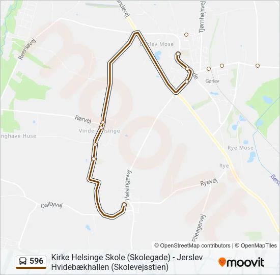 596 Bus Line Map