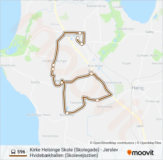 596 Bus Line Map