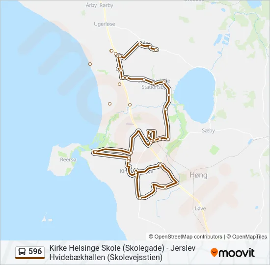 596 Bus Line Map